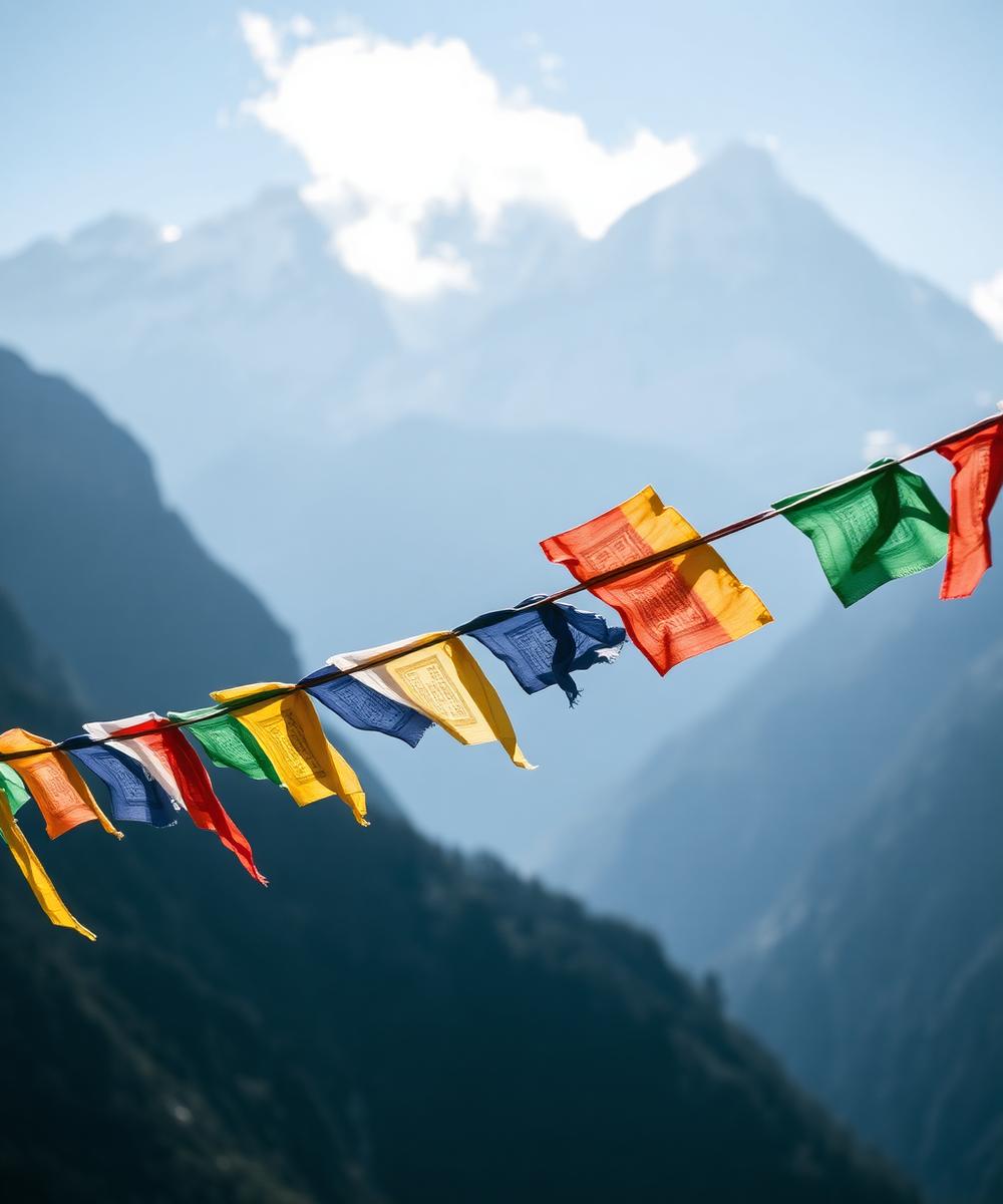 Prayer flags in the Himalayas